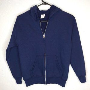 Hanes Ecosmart, NWOT, boy's Medium (10/12) super soft navy hoodie w/zipper.